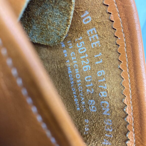 Vtg STATUS 1980 work rockabilly moc red wing style mens boots sz 10 EEE - Picture 10 of 12